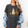 Women's Boo Ghost Raccoon Autumn Halloween Short Sleeve T-Shirt