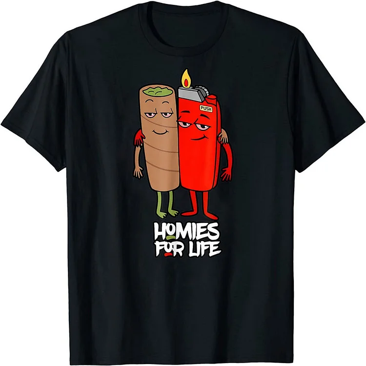 CAMEL COUPONS Homies For Life Men's Casual Short Sleeve Crew Neck T-shirt Men's Tee Outfits Summer Clothing