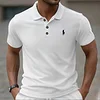 Men's Jacquard Simple Lapel Outdoor Casual Polo Shirt