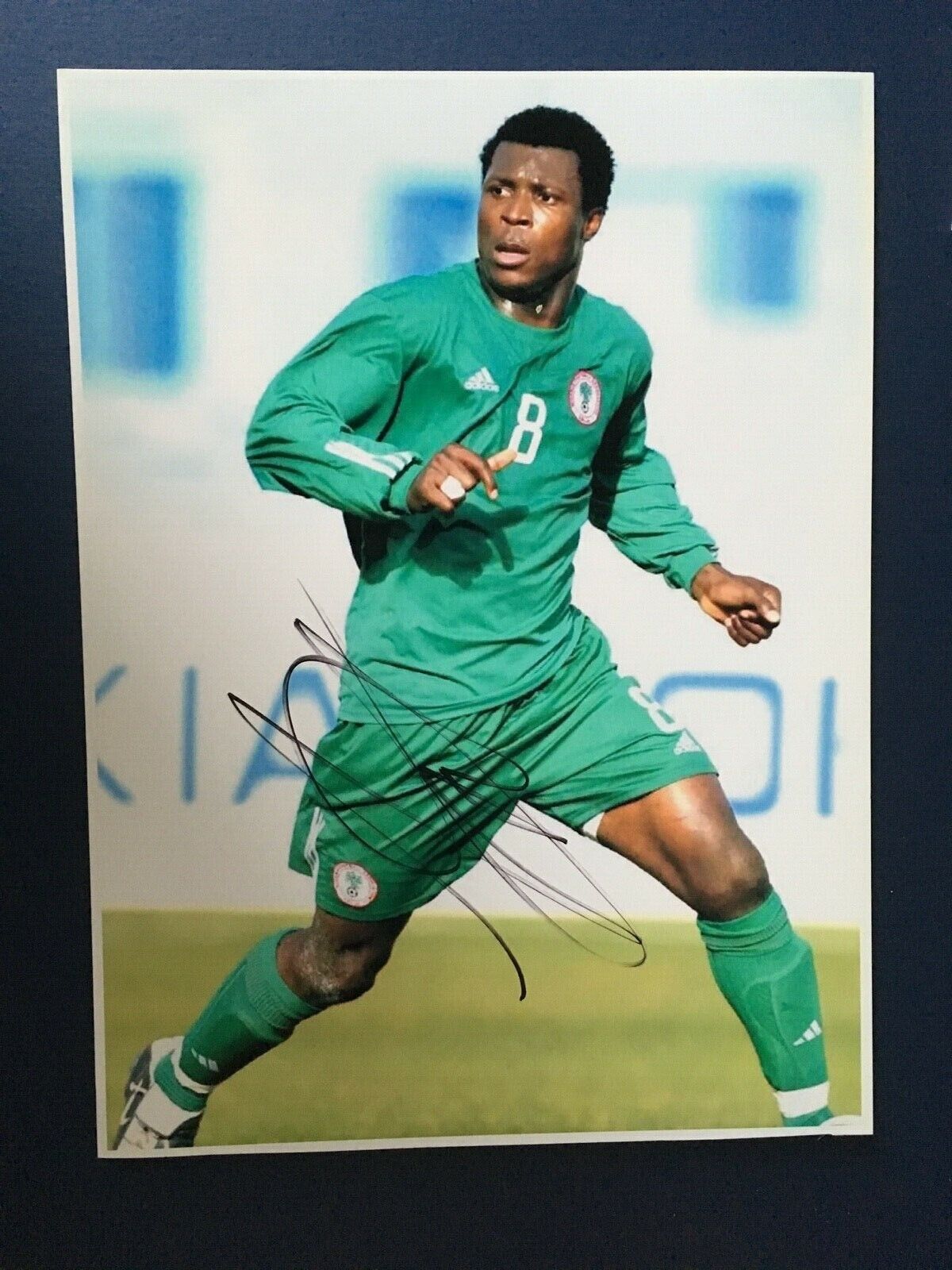 YAKUBU - NIGERIAN INTERNATIONAL FOOTBALLER - EXCELLENT SIGNED Photo Poster painting