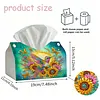 DIY Diamond Art Tissue Box Holder Flower Hummingbird PU Leather Diamond Art Desktop Organizer Resin Rhinestone Storage Organizers Gem Art Home Office Decor Craft Gift