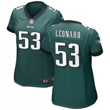 Women's Philadelphia Eagles #53 Shaquille Leonard Green Stitched Football Jersey(Run Small) S1C6