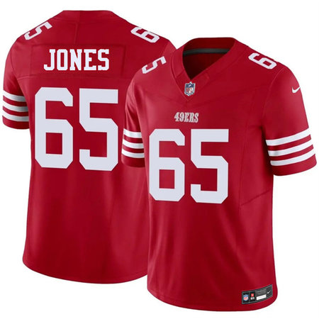 Youth San Francisco 49ers #65 Robert Jones Red 2026 Vapor F.U.S.E. Untouchable Limited Jersey
