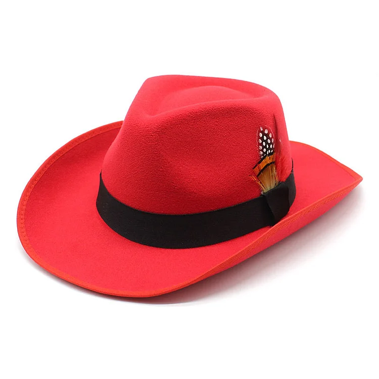 Fergus Western Cowboy Hat- Red