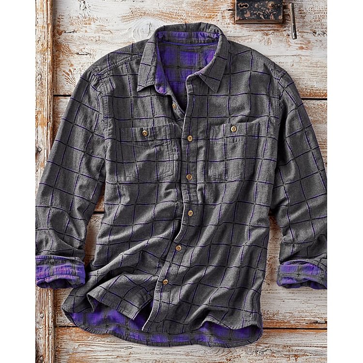 Pre-sale Fashion casual all-match plaid shirt