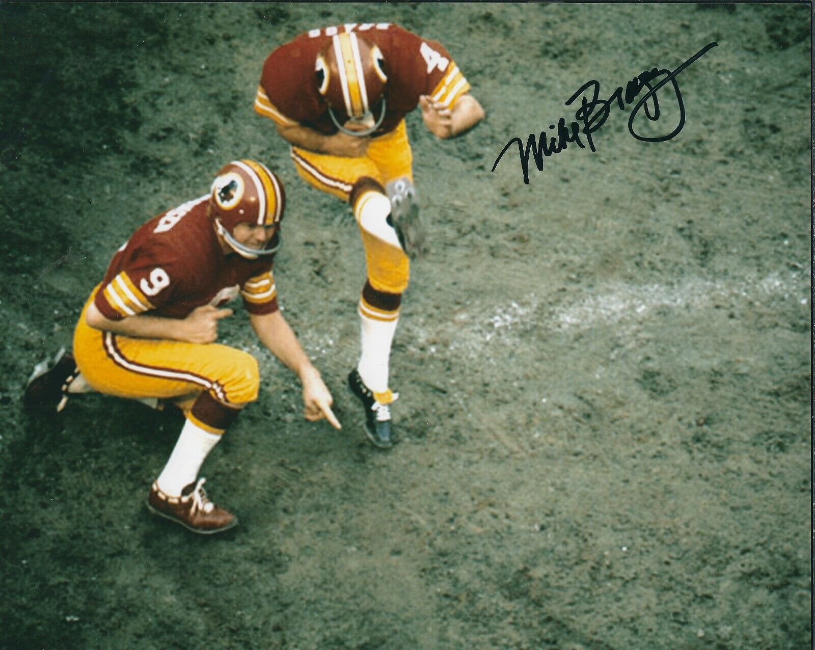 Autographed MIKE BRAGG Washington Redskins 8x10 Photo Poster painting w/COA