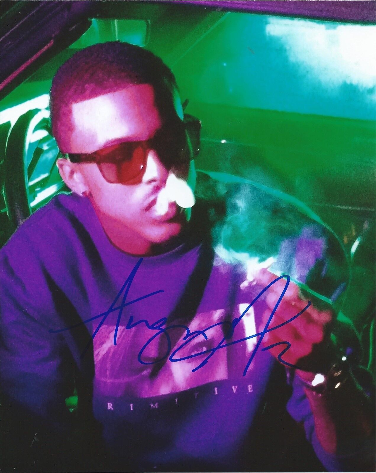 AUGUST ALSINA signed 8X10 Photo Poster painting (J Cole Trey Songz Trinidad James, Usher)