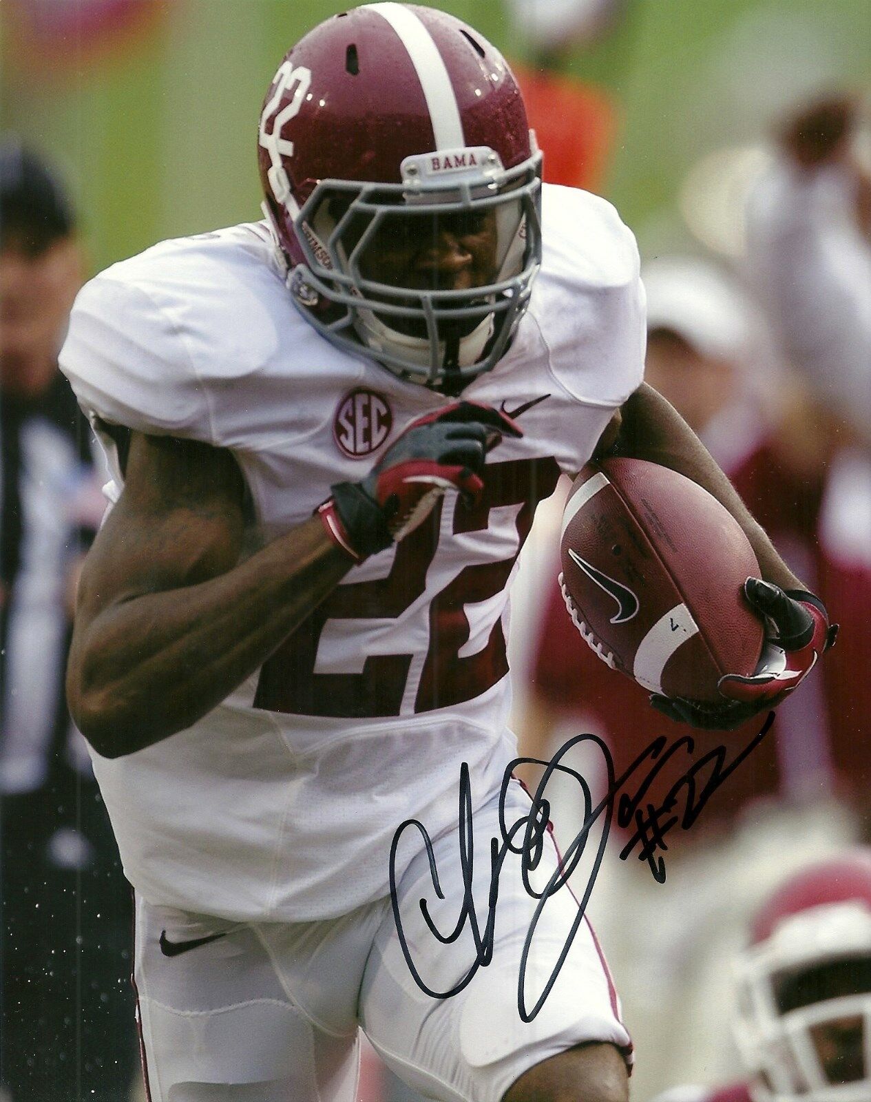 CHRISTION JONES HAND SIGNED ALABAMA CRIMSON TIDE 8X10 Photo Poster painting W/COA