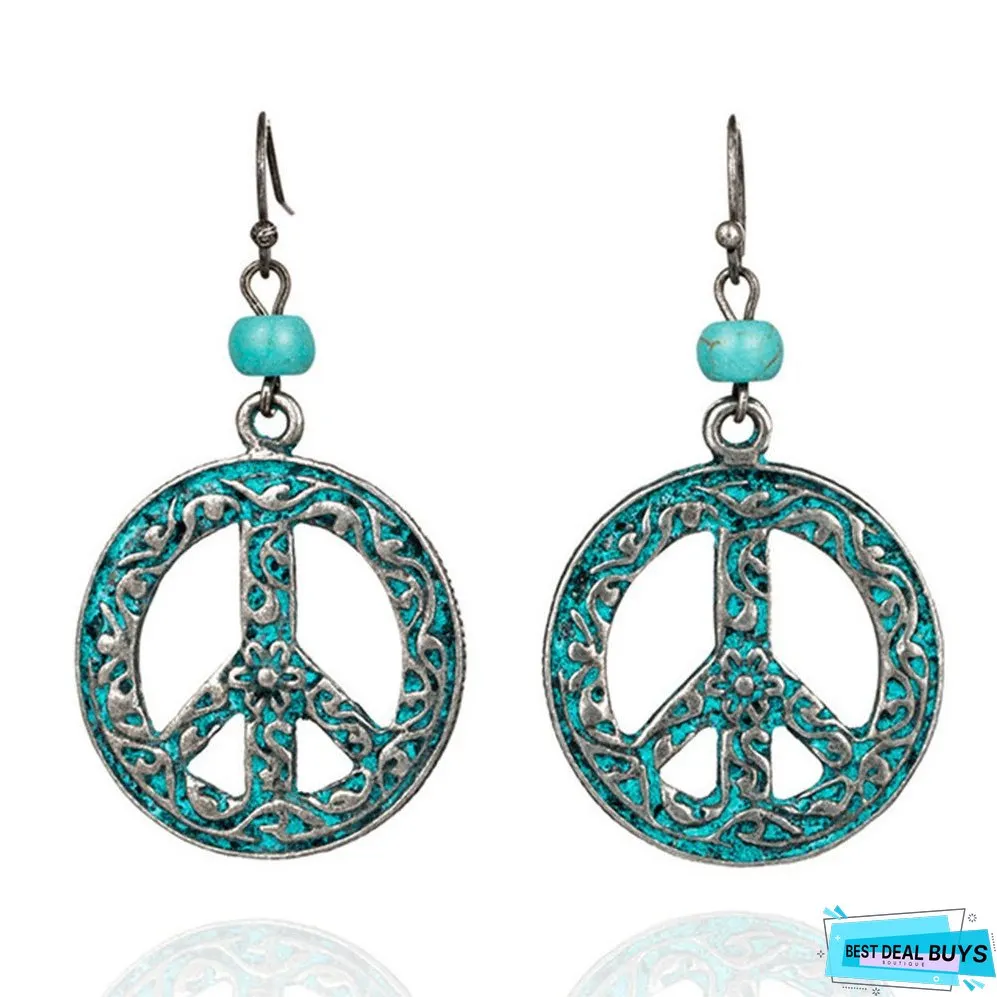 Alloy Pattern Hollow Literary Earrings