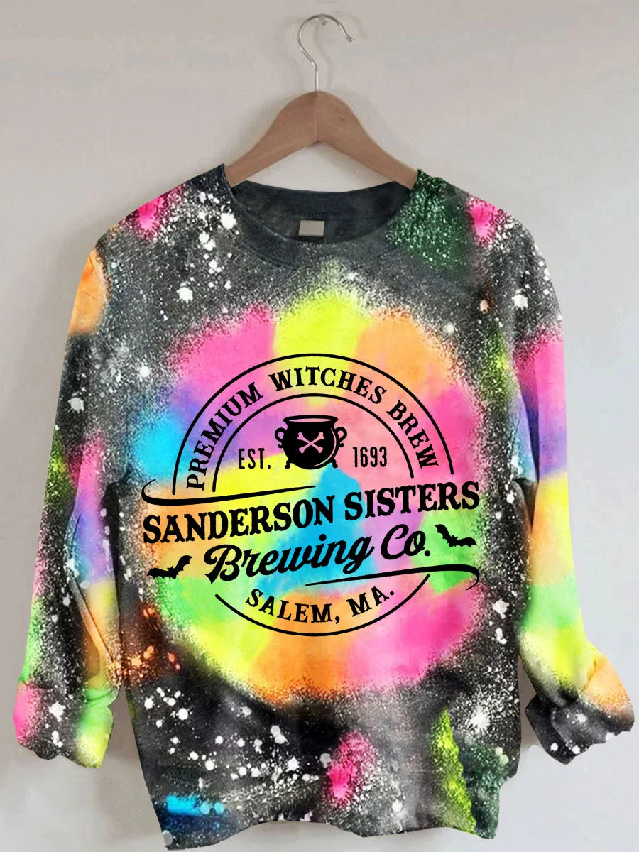 Sanderson Sisters Brewing Co Tie Dye Sweatshirt