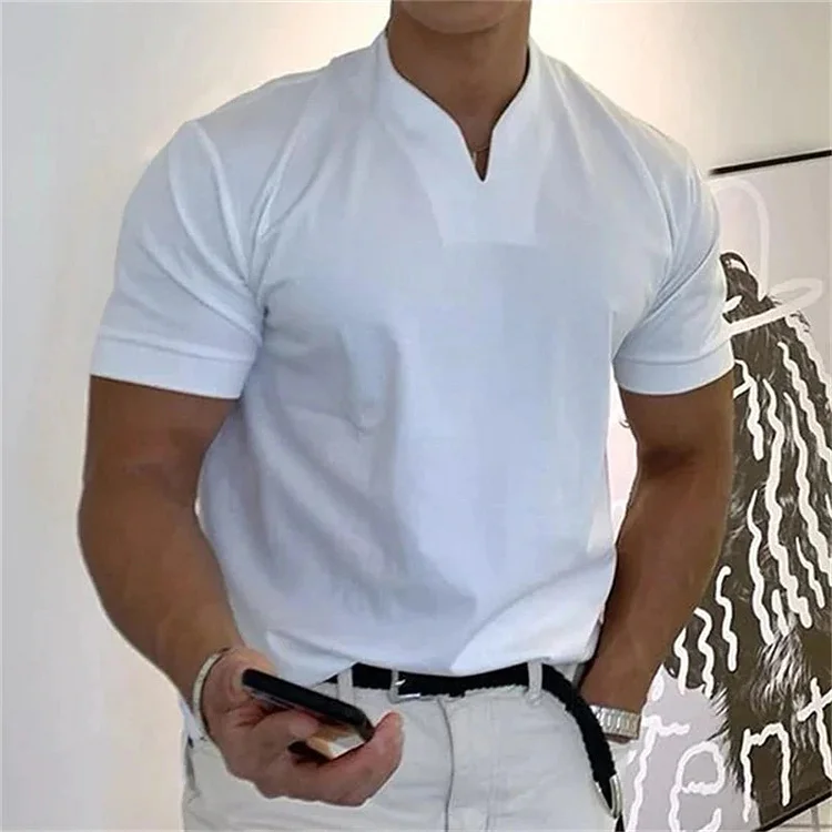 ?2022 Venta caliente?Camiseta de fitness de manga corta de negocios para caballeros de hombre