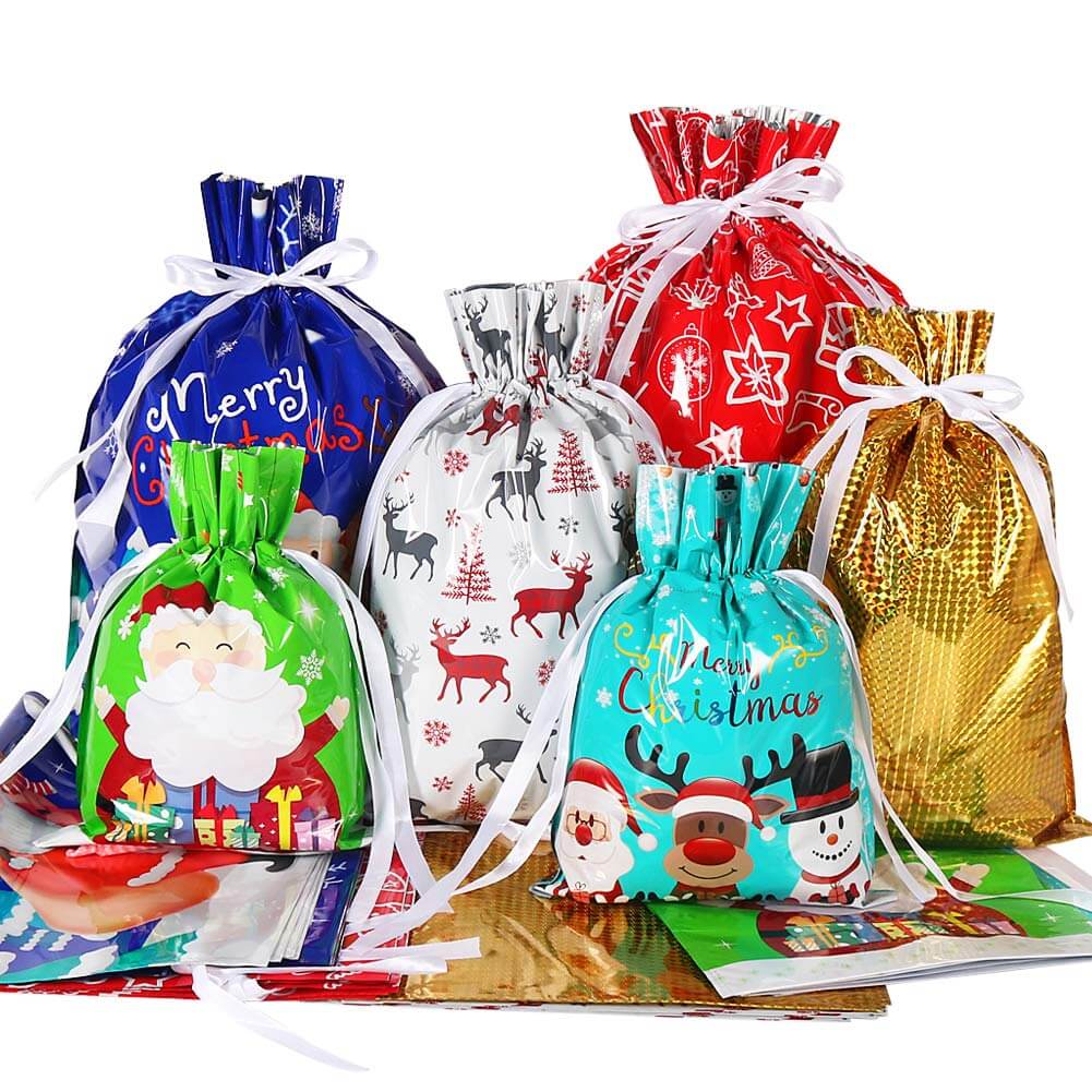 Christmas Drawstring Gift Bags (30 PCS)