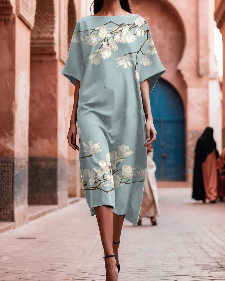 Women's Elegant Printed Loose Dress