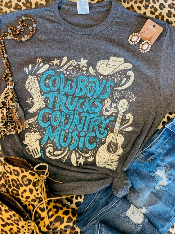 "Cowboys Trucks & Country Music " Women's T-Shirt