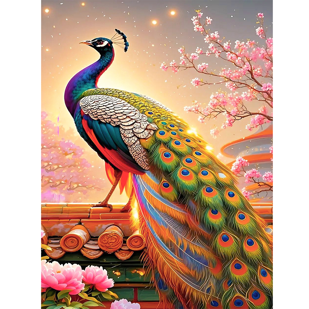 Peacock 30*40cm(canvas) full round drill diamond painting