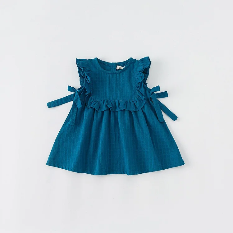Baby Toddler Ruffled Trim Loose Dress