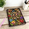 God Letters 5D DIY Diamond Art Painting Notebook Kit 50 Pages A5 Rhinestone Art Painting Notebook Kit for Adults Beginners Holiday Birthday Gift