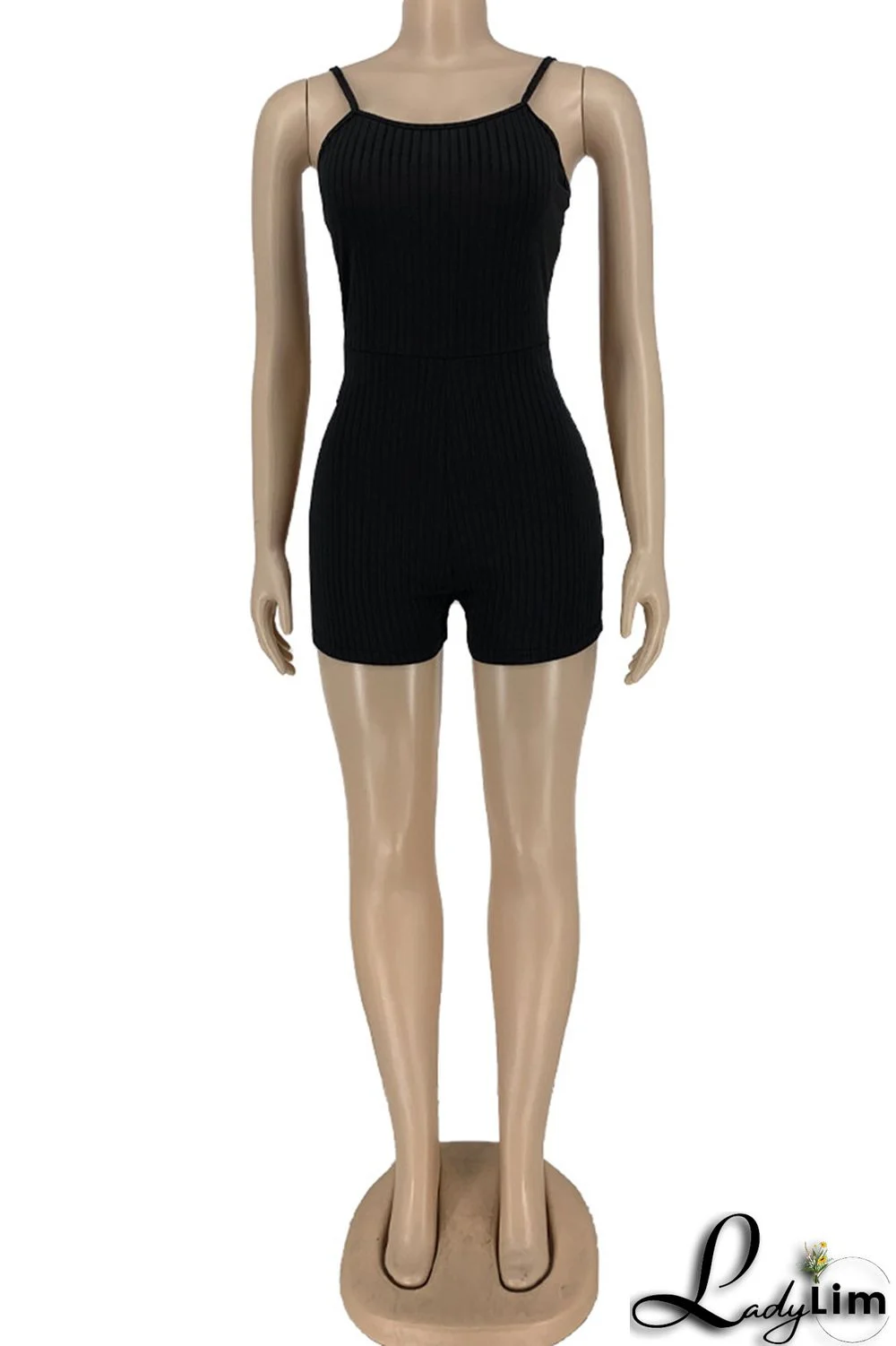 Yellow Fashion Casual Solid Basic Square Collar Sleeveless Two Pieces