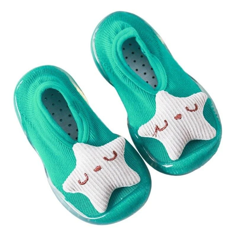 Toddler Baby Sock Shoes Kids Cartoon Soft Sole Rubber Shoes for Boys Socks Slipper Infant Baby Soft Anti-slip Shoes Baby Booties