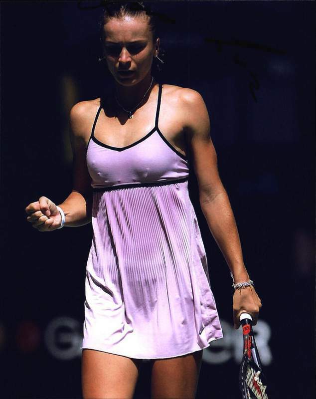 Karolina Sprem signed tennis 8x10 Photo Poster painting W/Certificate Autographed (A0009)