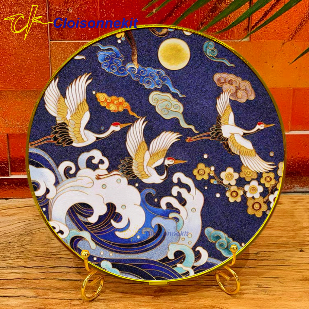 Cranes Soaring in the Clouds - Cloisonne Painting Art Kits - Cloisonnekit