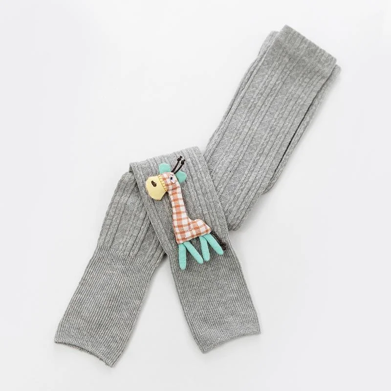 1 to 8 Years Spring Autum Cute Deer Girl Trousers High Quality Cotton Girls' Leggings Soft Knitted Pants for Children's Legging