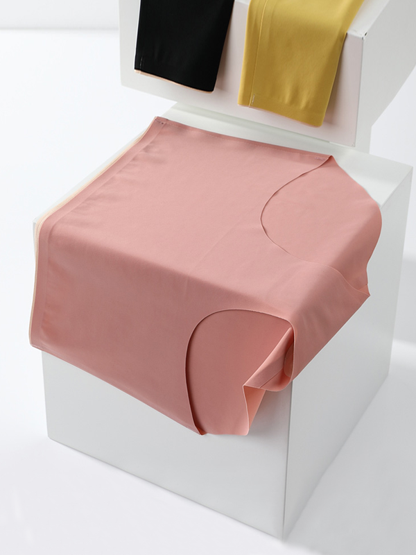 Plus Size Solid Silk Panties Deep Pink