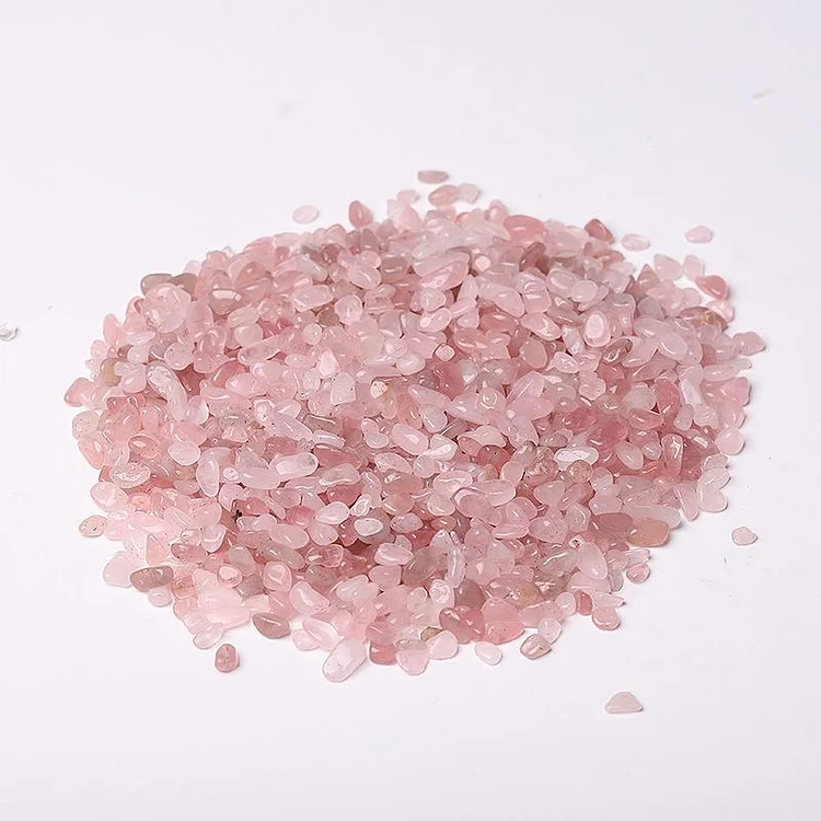 0.1kg Different Size High Quality Natural Rose Quartz Chips Crystal Chips for Decoration