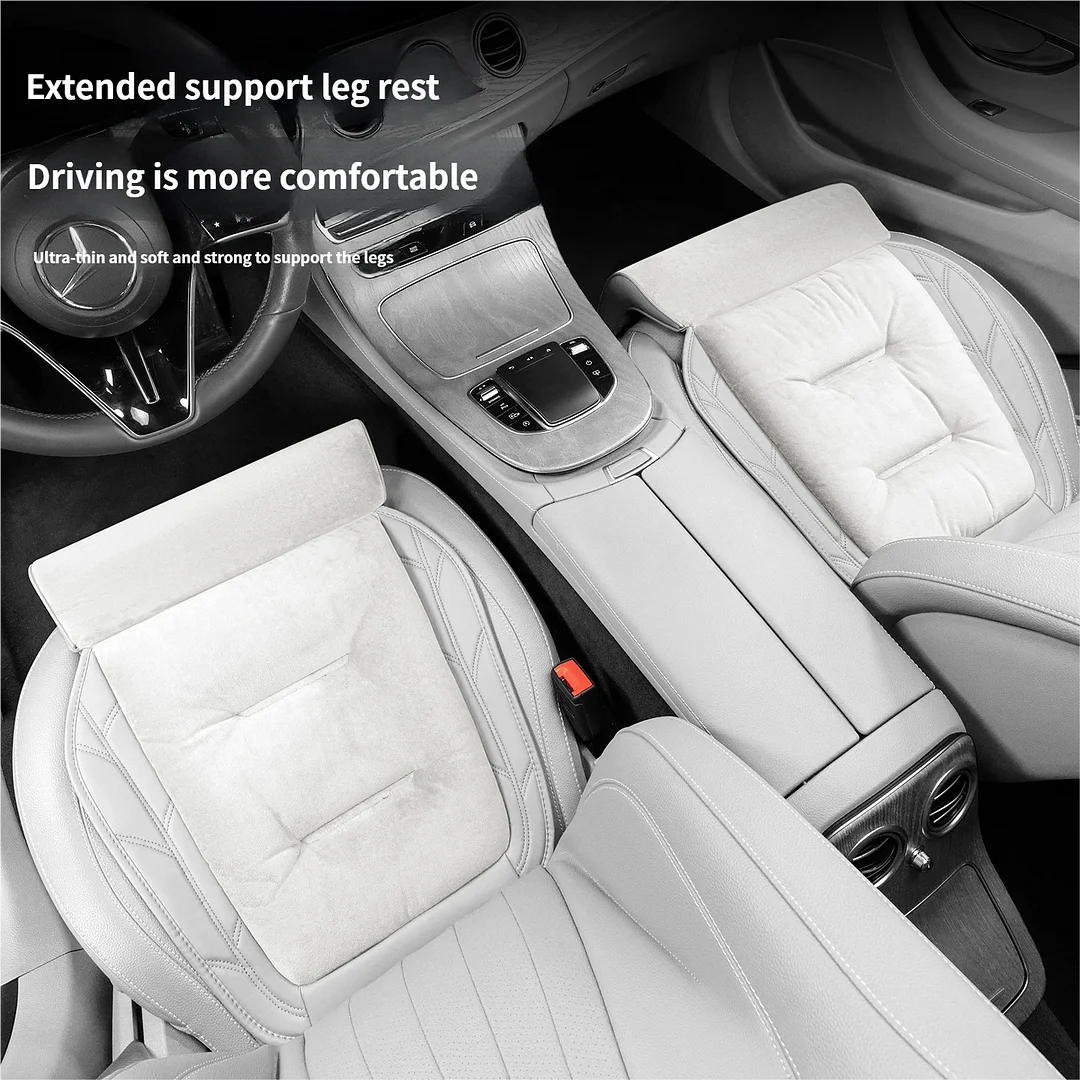 Integrated car leg support and seat cushion, universally applicable, light luxury and stylish car seat cushion