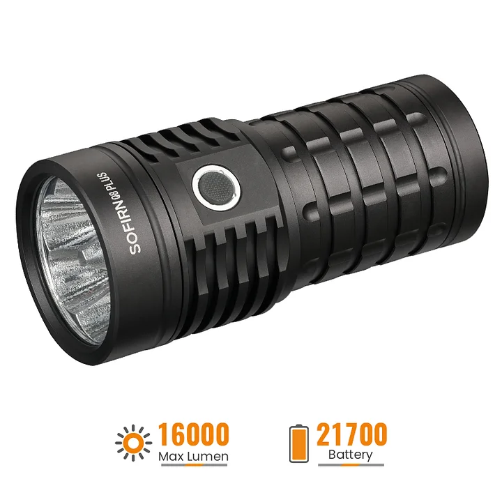 Sofirn Q8 Plus 超強力 LED 懐中電灯 16000lm Sofirn Q8Plus 16000lm Powerful Flashlight, Rechargeable