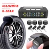 Tire Pressure Monitoring System with 4 Sensors USB/Solar TPMS for Car SUV Sedan
