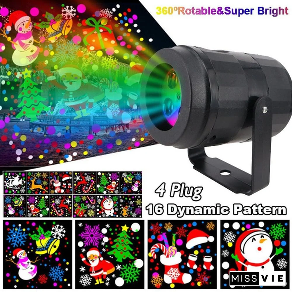 New Fashion Halloween Christmas Projector Lights, Outdoor Holiday Decorations,Halloween Led Projector Lights, 16 Patterns Waterproof Xmas Snowflake Snow Light, Party Garden Laser Projection Lamp