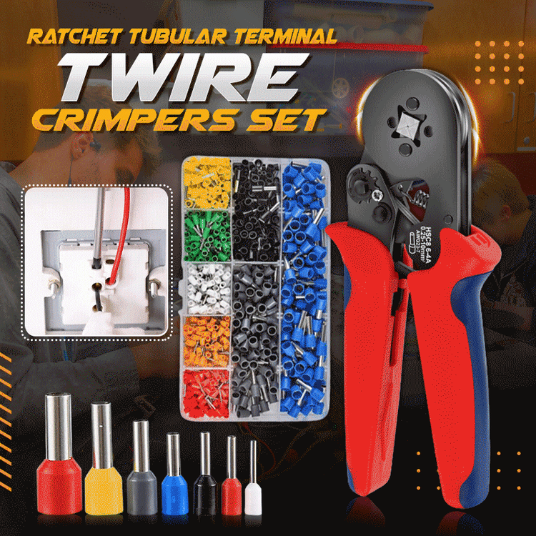 Ratchet Tubular Terminal Wire Crimpers Set