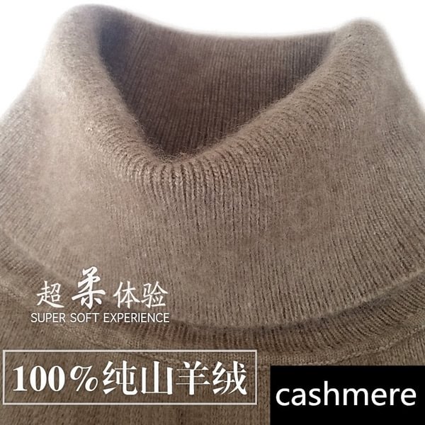 17 Colors Wool Pure Cashmere Sweater Women Pullovers Pull Femme High Neck Knitting Sweaters Plus Size S-XXXL - Shop Trendy Women's Fashion | TeeYours