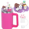 Cat Lid Accessories Charms with Straw Cover for Stanley 40oz Tumbler with Handle