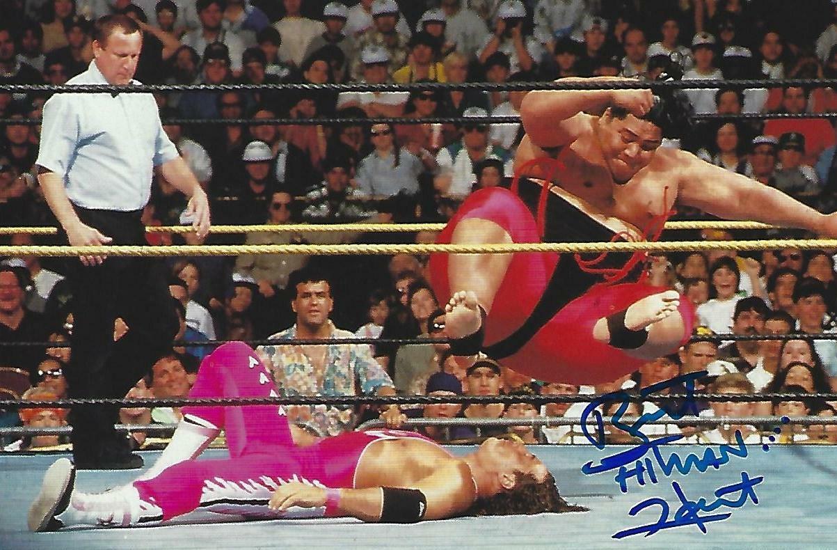 Bret Hart Signed 1999 Wrestlemania XV IX Live WWF 4x6 Photo Poster painting Card #14 WWE Auto'd