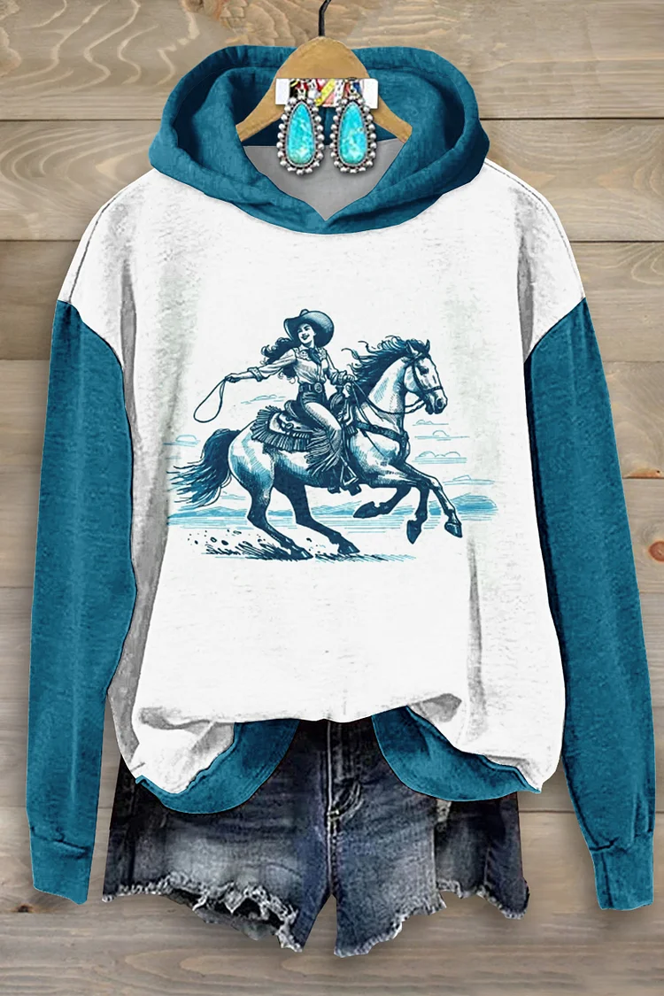 Horse Racing Wild Hooded Sweatshirt