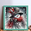 Christmas Snowman-11CT Stamped Cross Stitch 45*45cm/17.72*17.72in