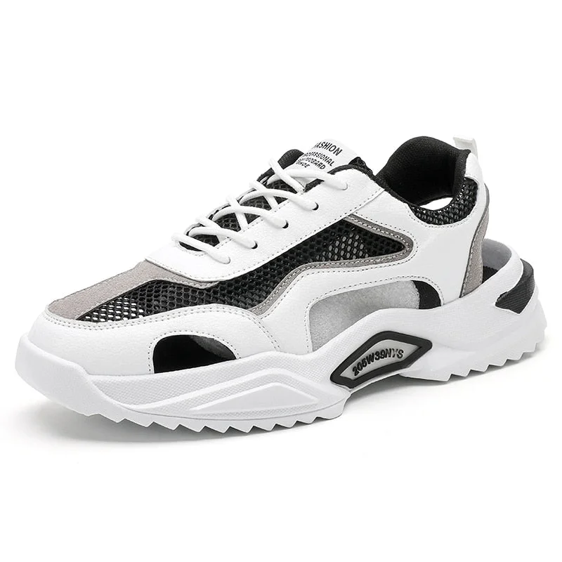 Nine o'clock Breathable Men Shoes Non-Leather Casual Male Footwear 2021 Summer Trendy Big Size Sneaker Outdoor Anti-skid Lace-up