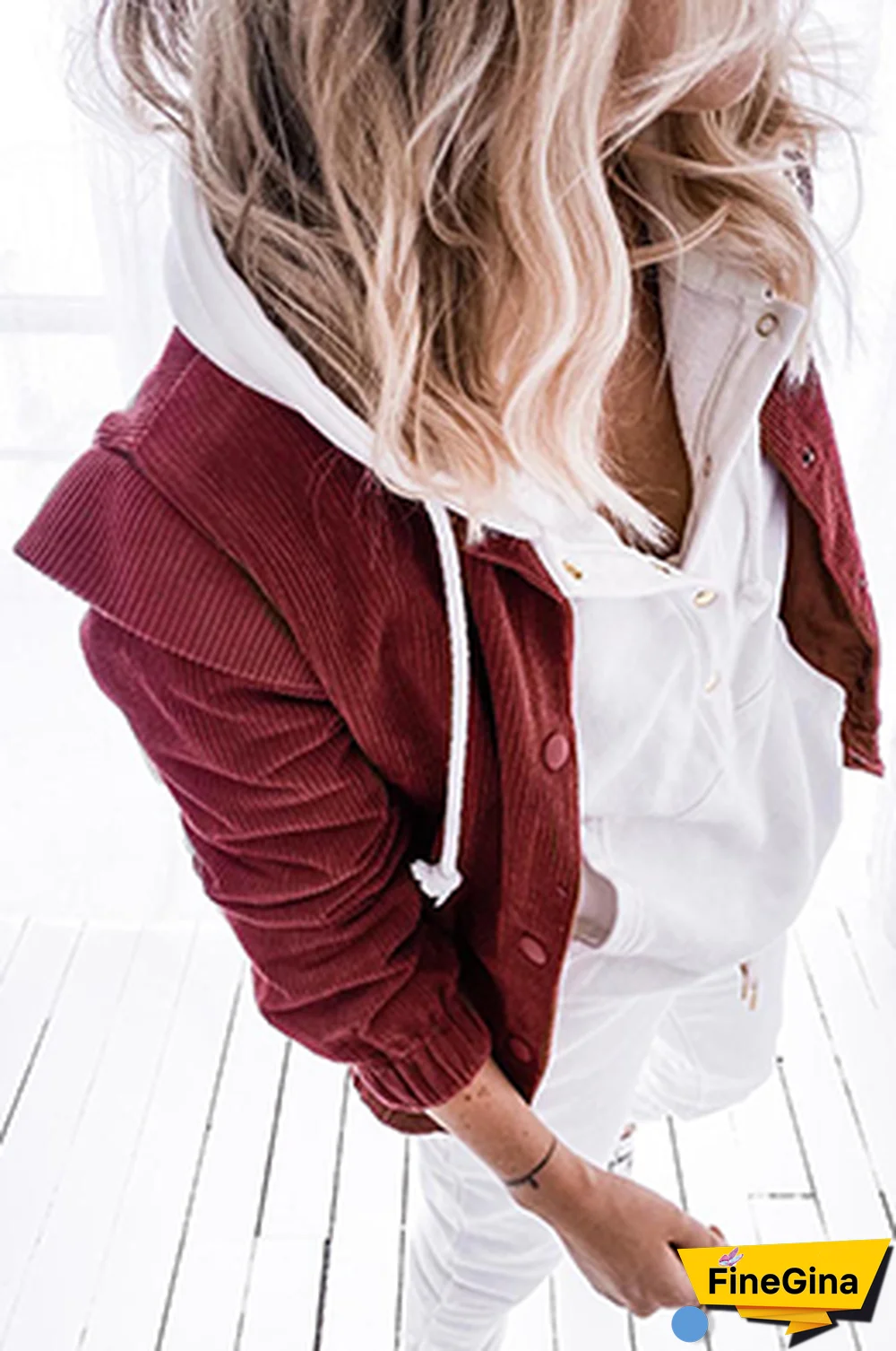 Casual Solid Split Joint Buckle Turndown Collar Outerwear