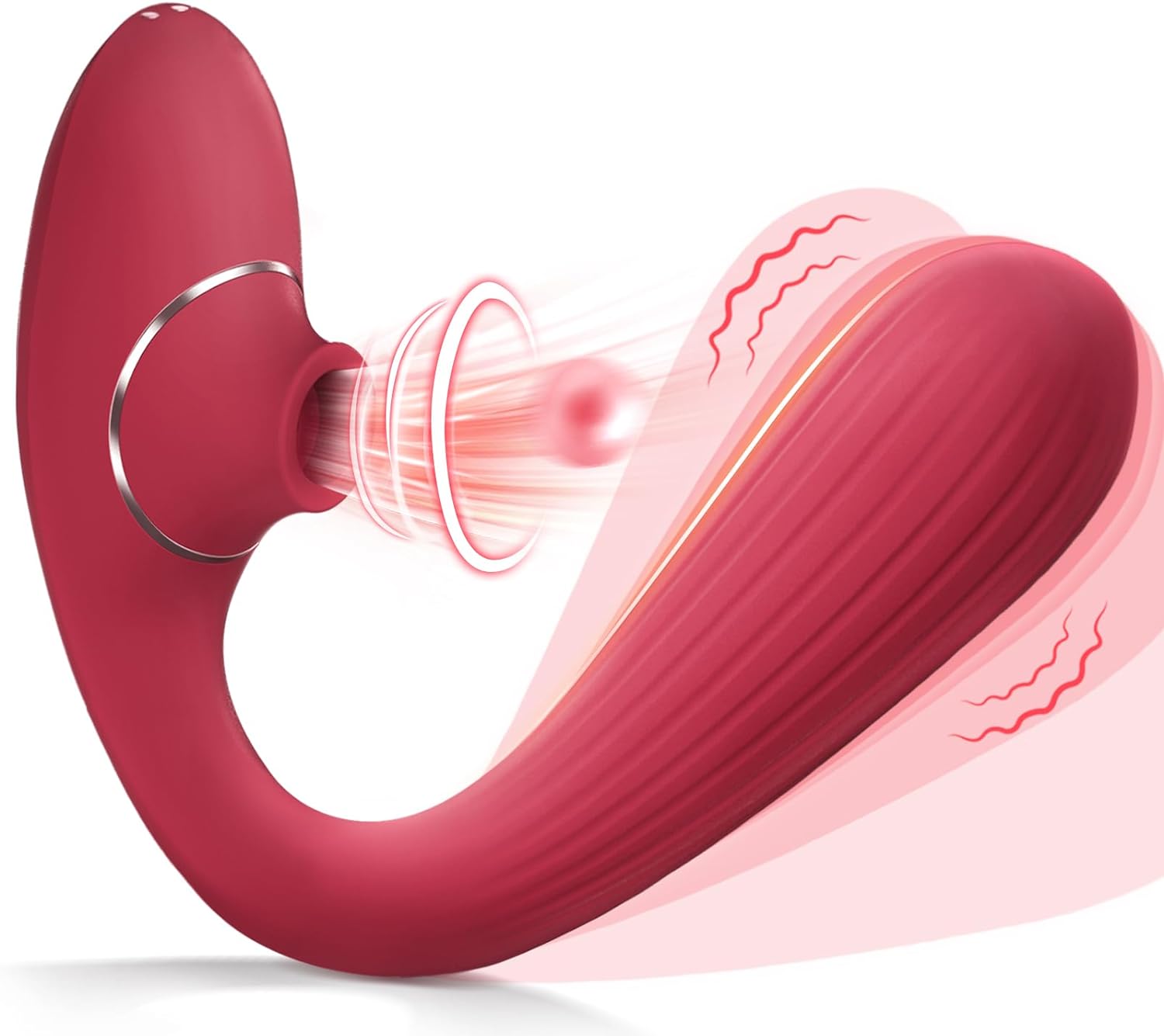 10 Air-pulsing Clitoral Sucker With G-spot Vibrator - Rose Toy