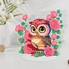 Rose et hibou-bricolage ornement