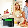 APP Control AM/FM/SW Worldband Radio 2500mAh Shortwave Longwave Radio with LCD Display Support BT TF Card Flashlight for Home Outdoor