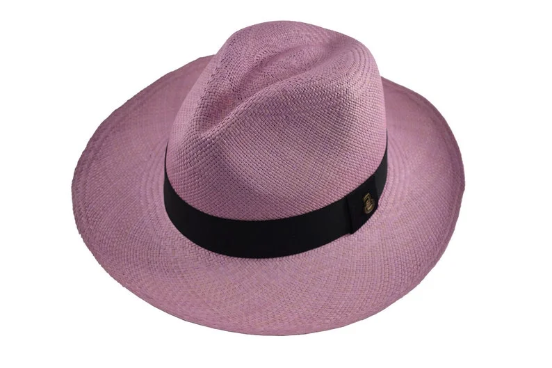 Lilac Classic Fedora | Genuine Panama Hat | Toquilla Straw | Handwoven in Ecuador - EA