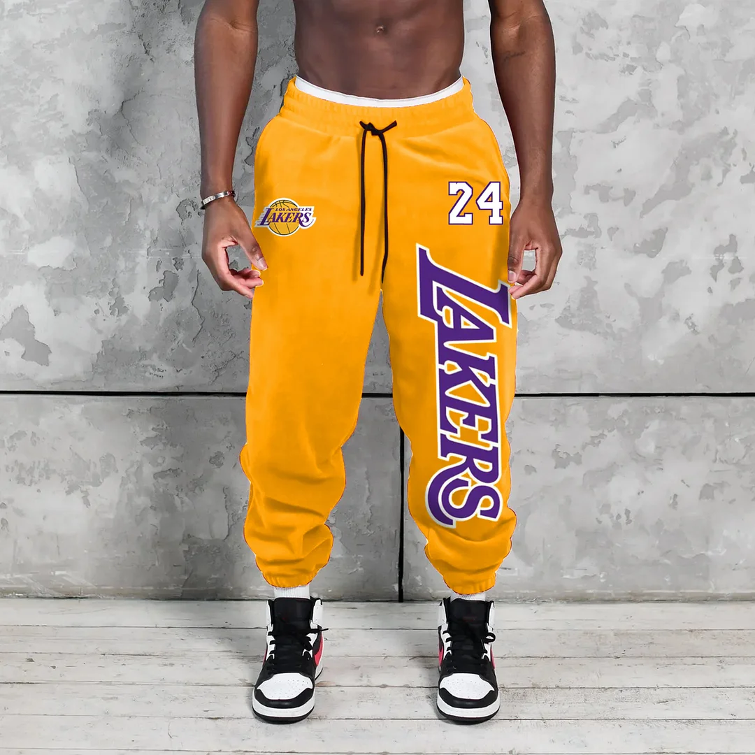 Casual Basketball Letter Print Trousers