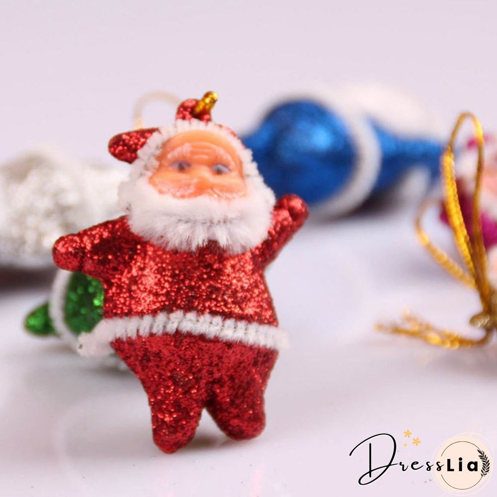 Pcs Mini Santa Claus Pendants Hanging Ornament Festival Xmas Decor Christmas Decorations