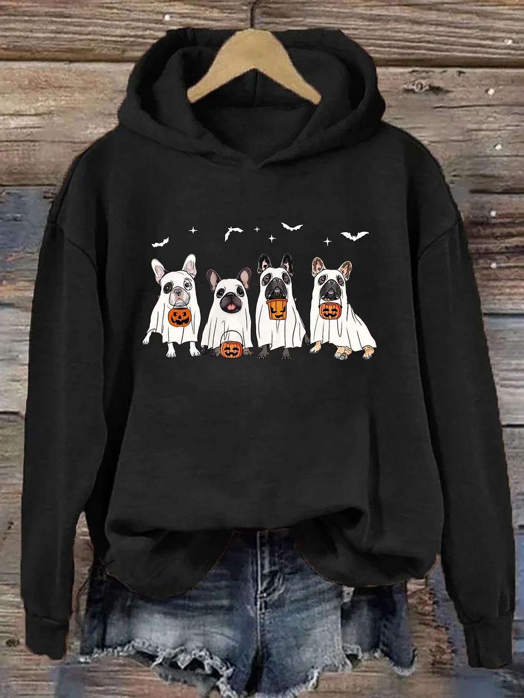Frenchie Ghost Dog Hoodie 