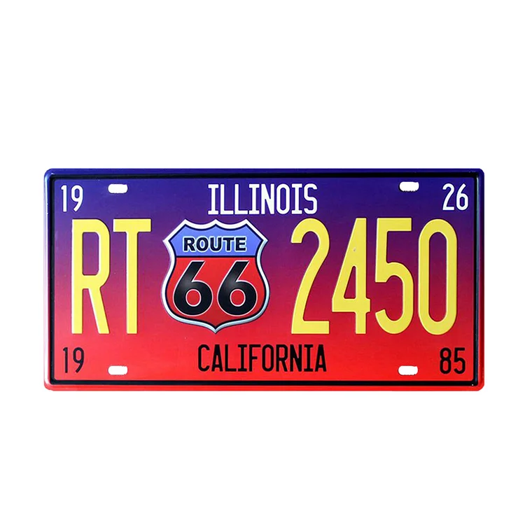 66 Route Car Motor - Car License Tin Signs/Wooden Signs - Calligraphy Series - 6*12inches