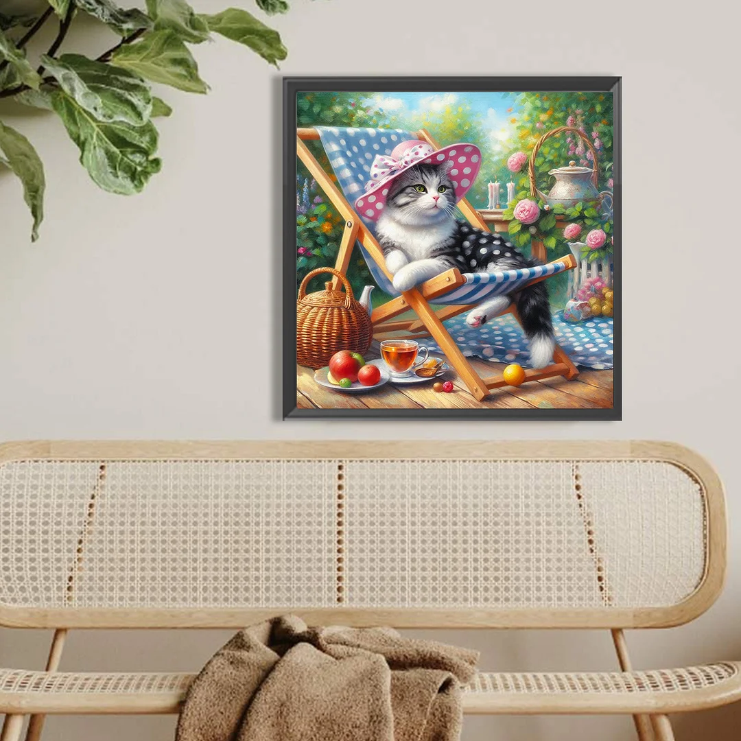 Diamond Painting - Full Round Drill - Cat(Canvas|Canvas|40*40cm)