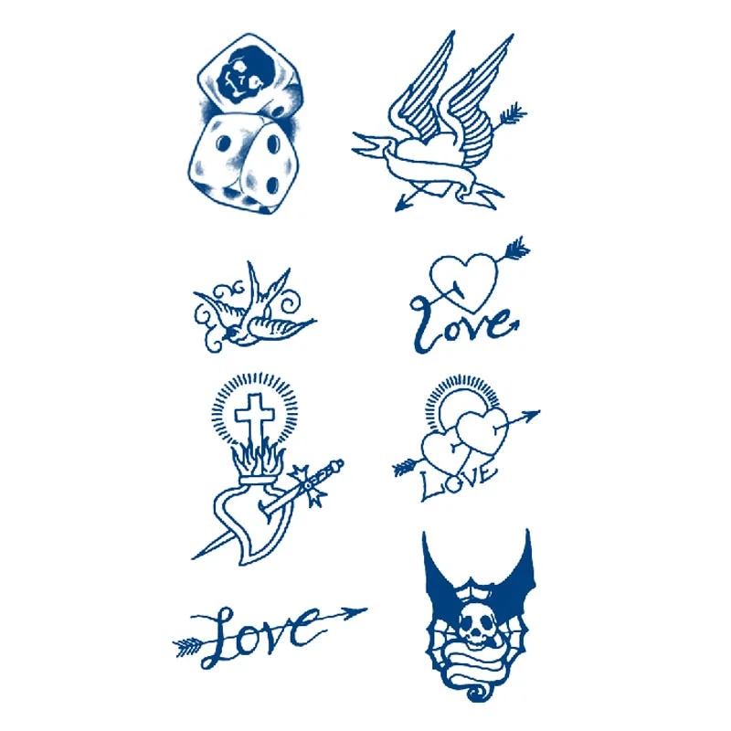 Juice Lasting Ink Tattoo Body Art Waterproof Temporary Sticker Snake Musical Note Women Totem Small Paw Rose Arm Fake Tattoos